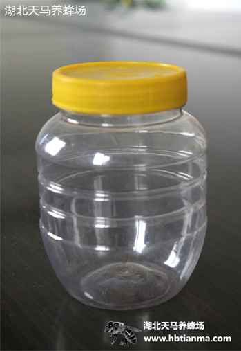 750g蜂蜜专用塑料瓶，黄色盖无提手